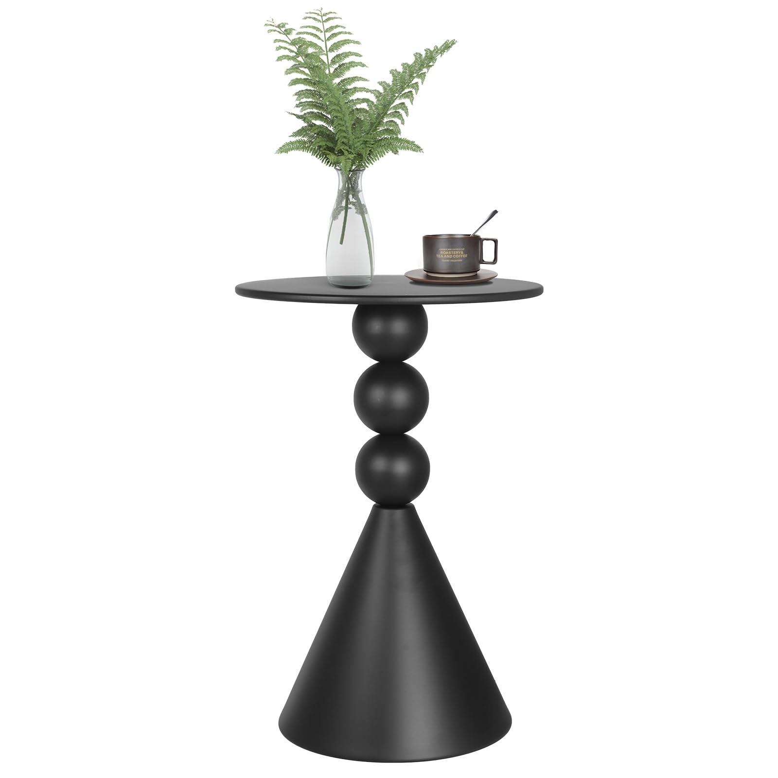 Round Metal Martini Pedestal Side Table
