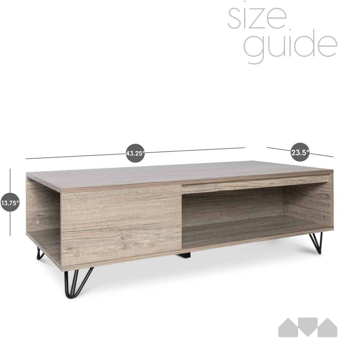 Modern Farmhouse Coffee Table with Storage