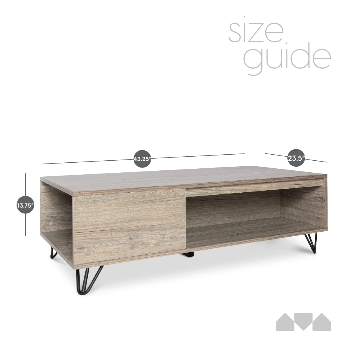 Modern Farmhouse Coffee Table with Storage
