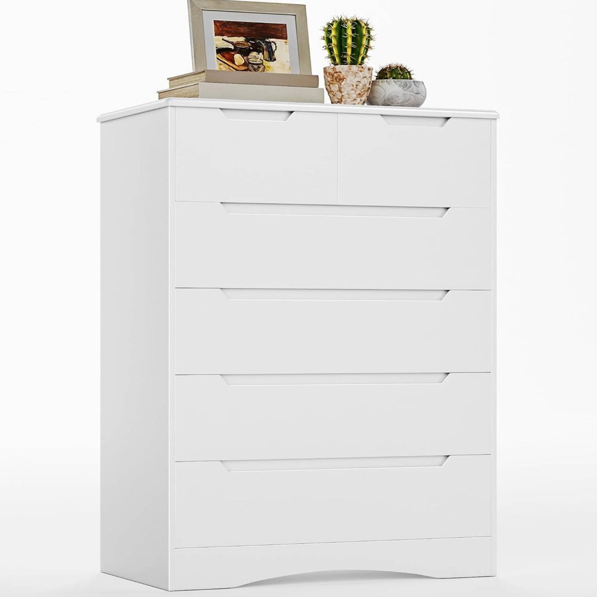 White 6-Drawer Dresser