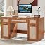 Rattan-Style Desk with Storage