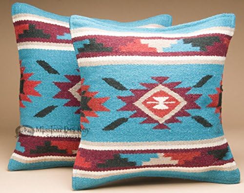 Southwestern Wool Throw Pillow Covers 18x18 – Set of 2