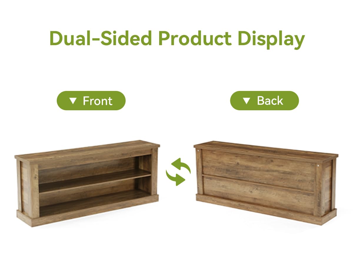 Farmhouse TV Stand with Open Shelves