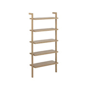 5-Tier Wall-Mounted Wood Bookcase