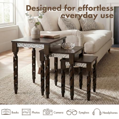 Mid-Century Modern Nesting Side Tables Set of 3