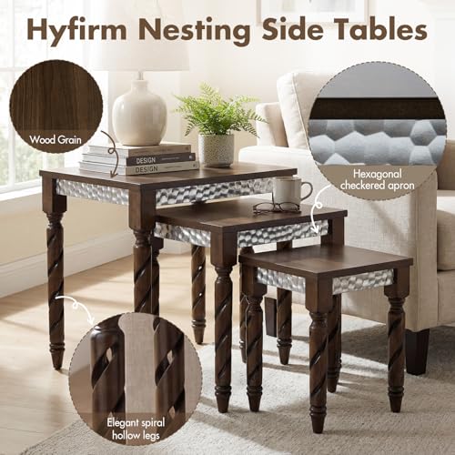 Mid-Century Modern Nesting Side Tables Set of 3