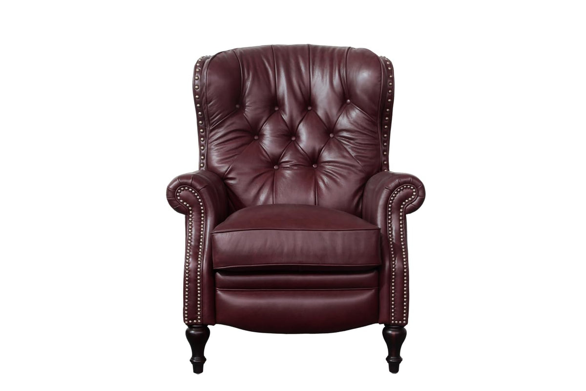 Wine Leather Recliner