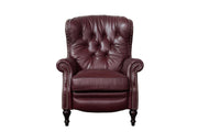Wine Leather Recliner