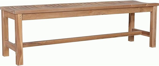 Teak Backless Outdoor Bench