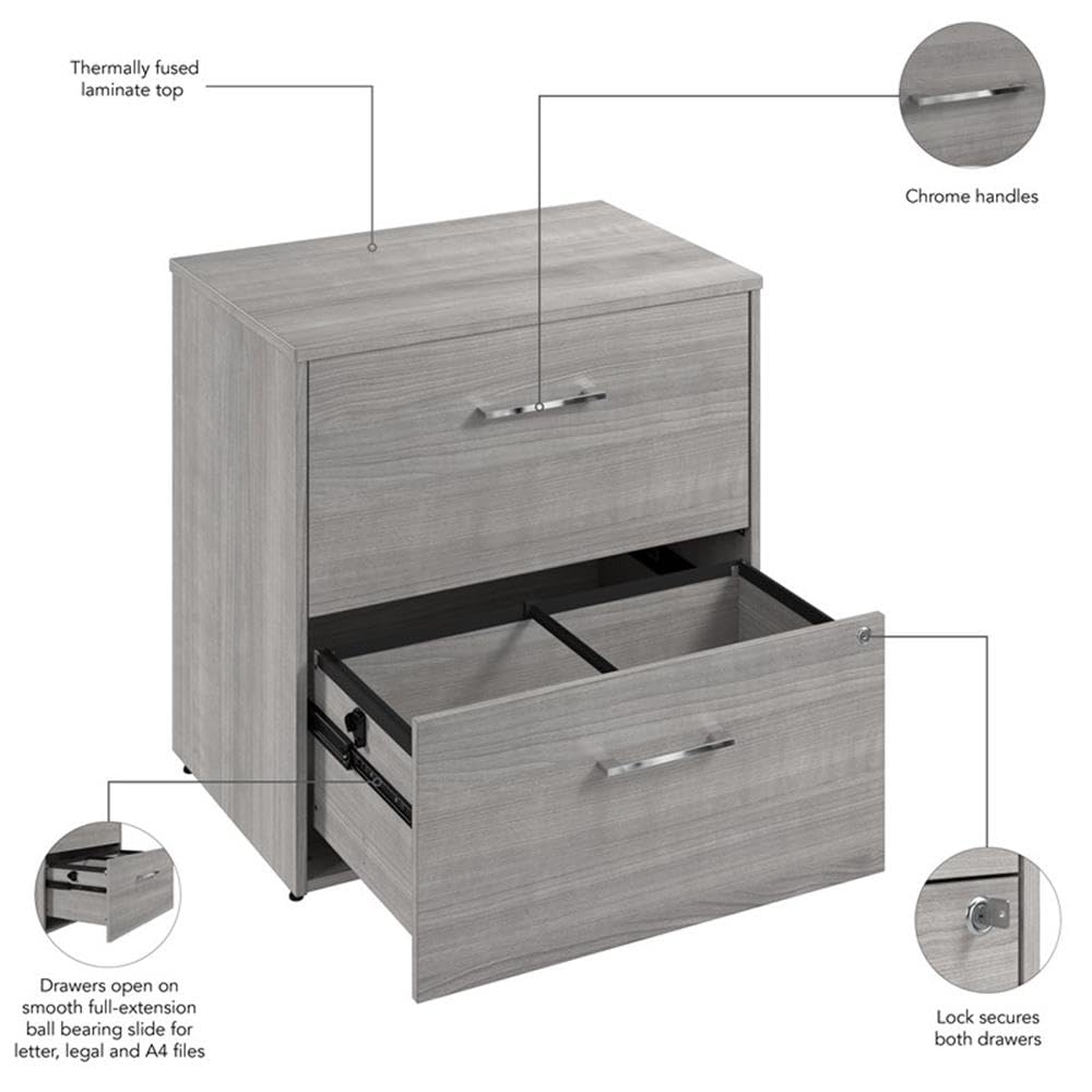2-Drawer Lateral File Cabinet with Lock