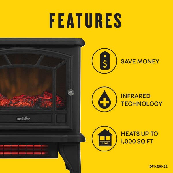 duraflame® Infrared Quartz Electric Fireplace Stove Heater, Cream