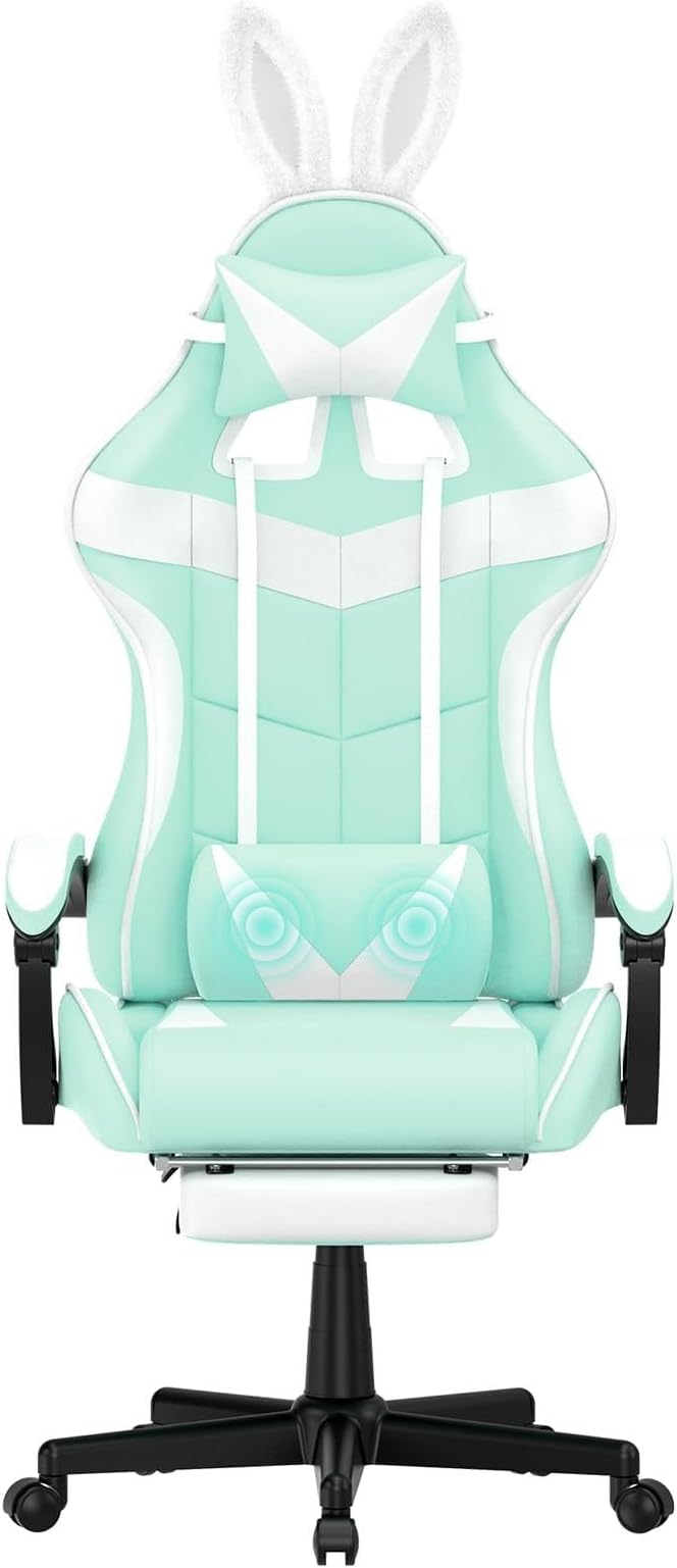 Gaming Chair with Footrest & Lumbar Support