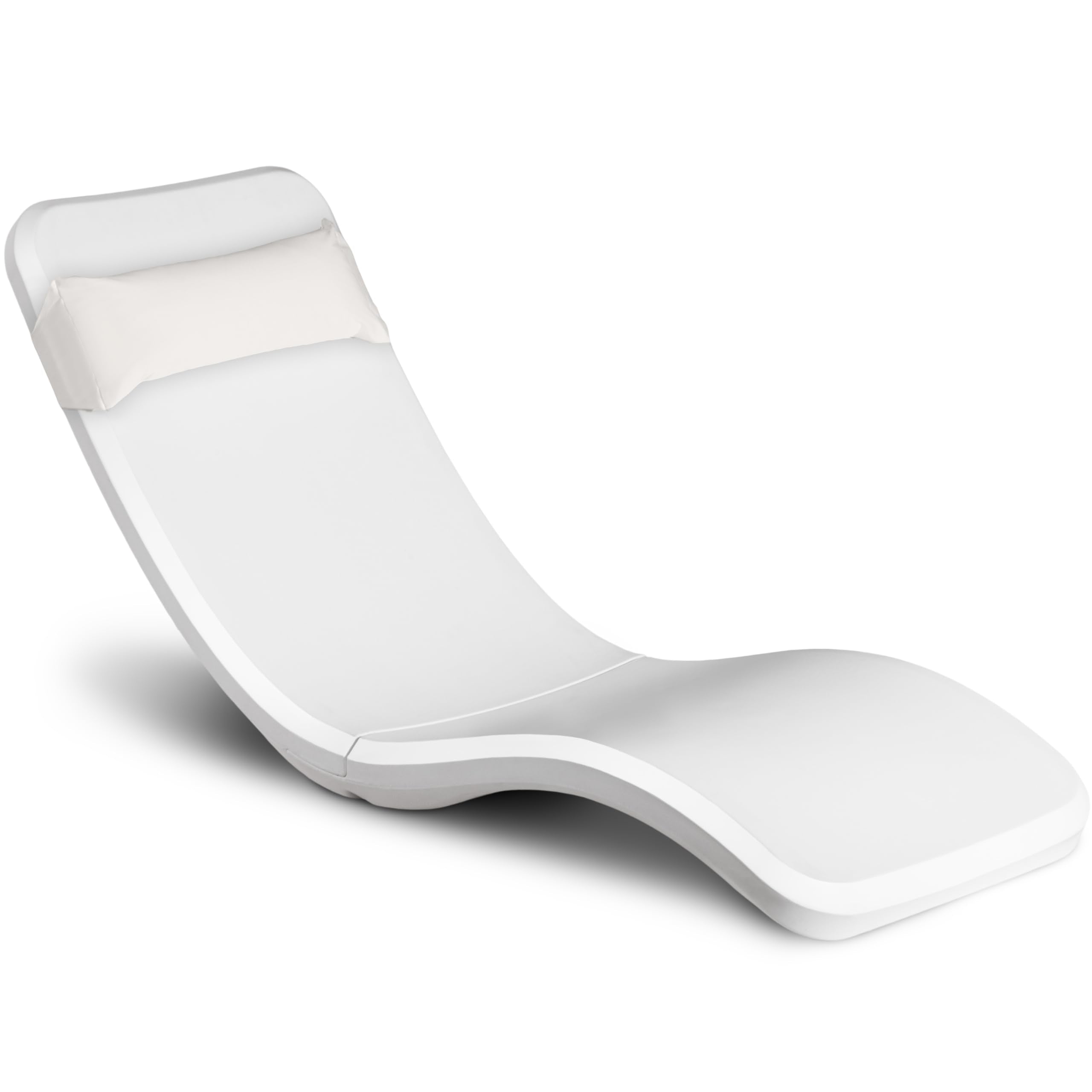Pool Baja Shelf Lounge Chair – Weighted, Waterproof, White