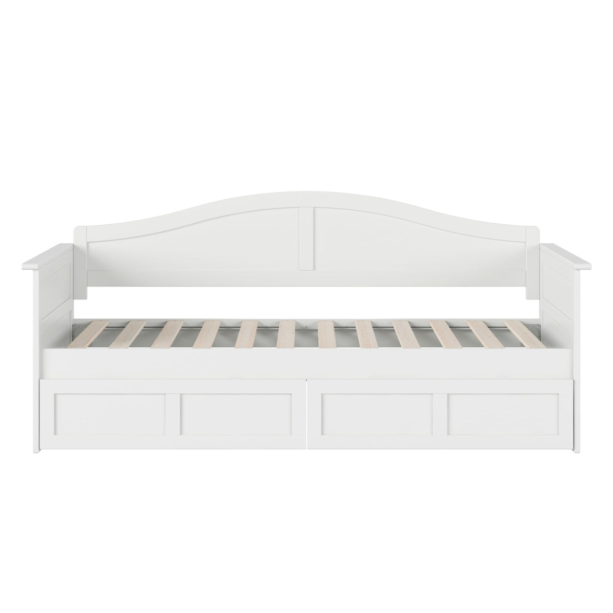 AFI, Acadia Twin Wood Daybed with 2 Storage Drawers, White