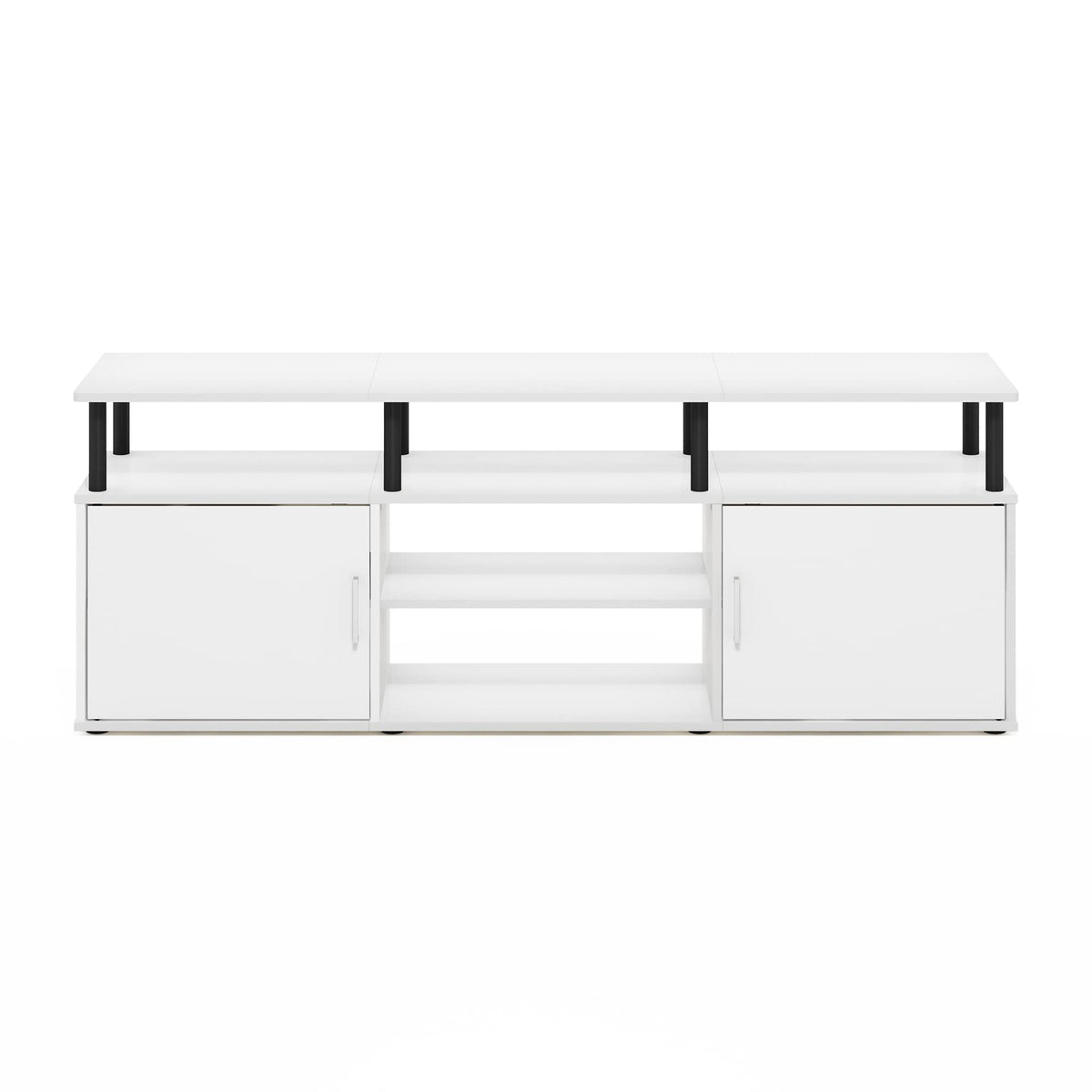 Furinno Jensen 3-Tier TV Stand for TV up to 70 Inch, Solid White