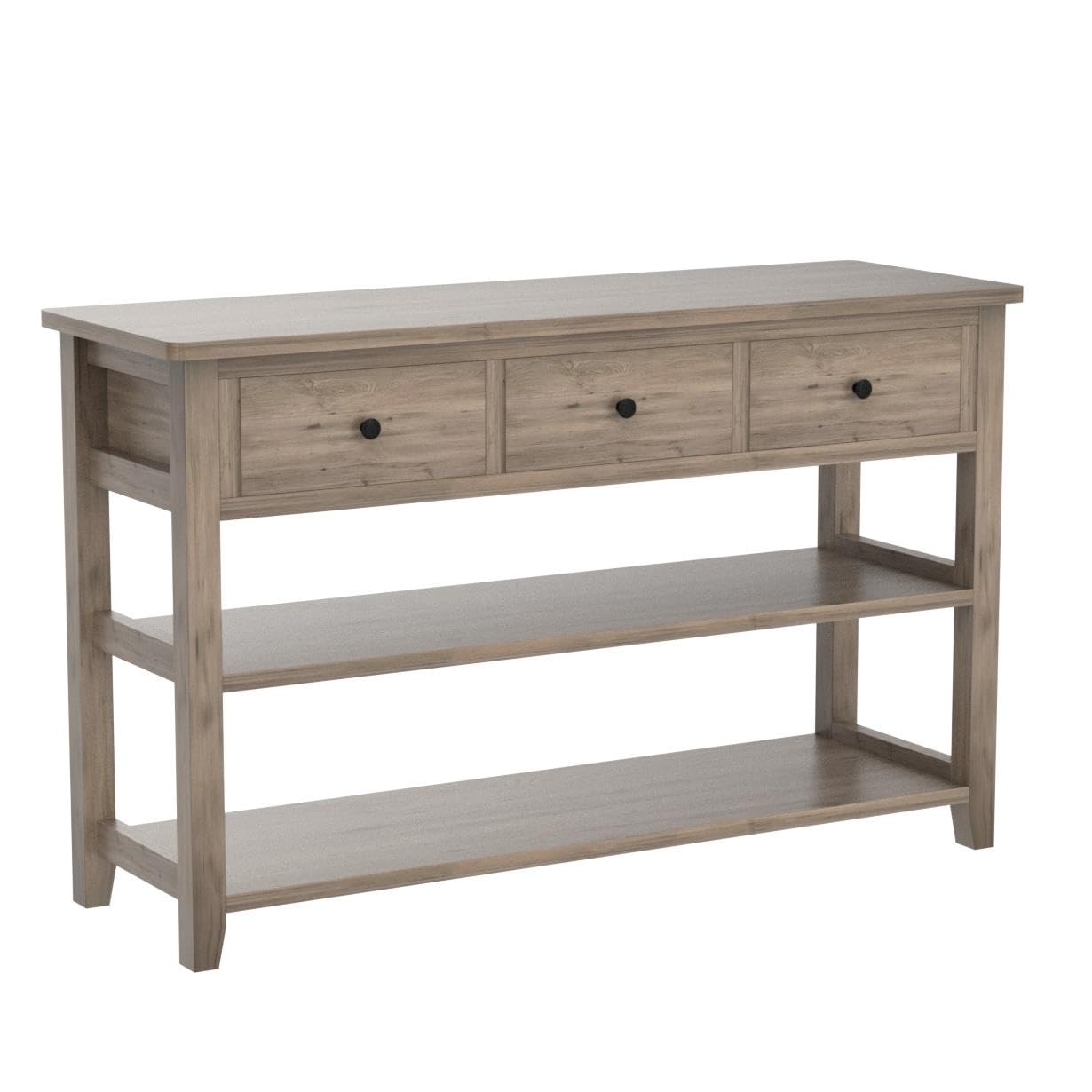 Console Table with 3 Drawers & 2-Tier Shelves