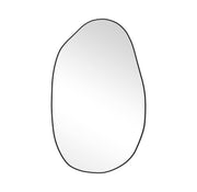 RACHMADES 33.5×20.5 inches Irregular Wall , Asymmetrical , Large Vanity Mirror for Wall Decoration, Modern Wood Framed for Living Room Bedroom Bathroom Entryway Mirror