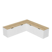 L-Shaped Corner Dining Bench with Hidden Storage