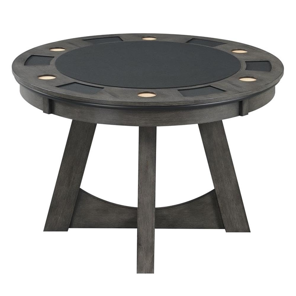 Round Game Table with Cup Holders