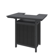 SHPAI Outdoor Bar, Patio Bar, Outdoor Kitchen Island, Outside Bar, Backyard Bar, HDPE & Aluminum Frame for Entertaining
