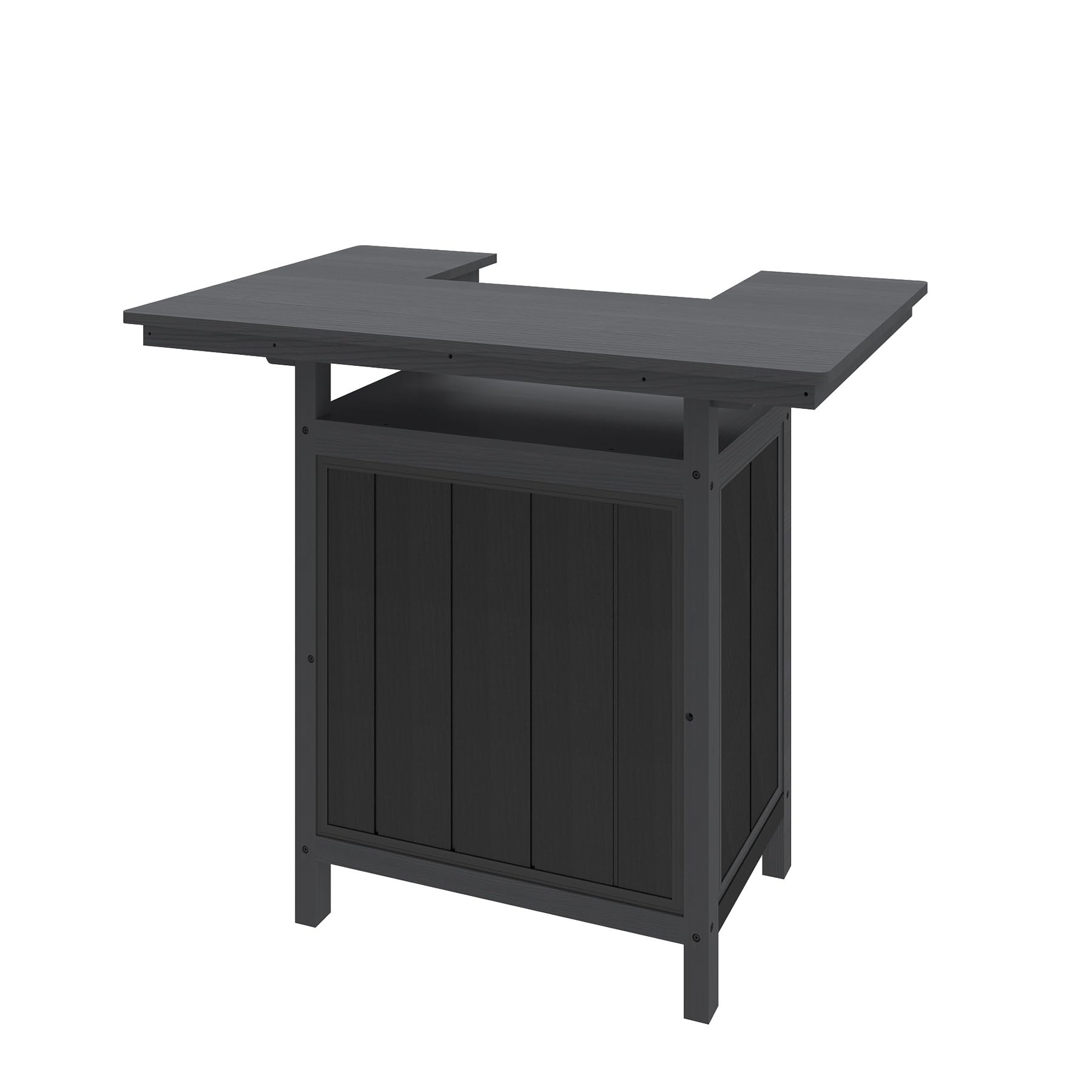 SHPAI Outdoor Bar, Patio Bar, Outdoor Kitchen Island, Outside Bar, Backyard Bar, HDPE & Aluminum Frame for Entertaining