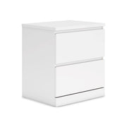 Signature Design by Ashley Onita 2-Drawer White Nightstand Bedside Table