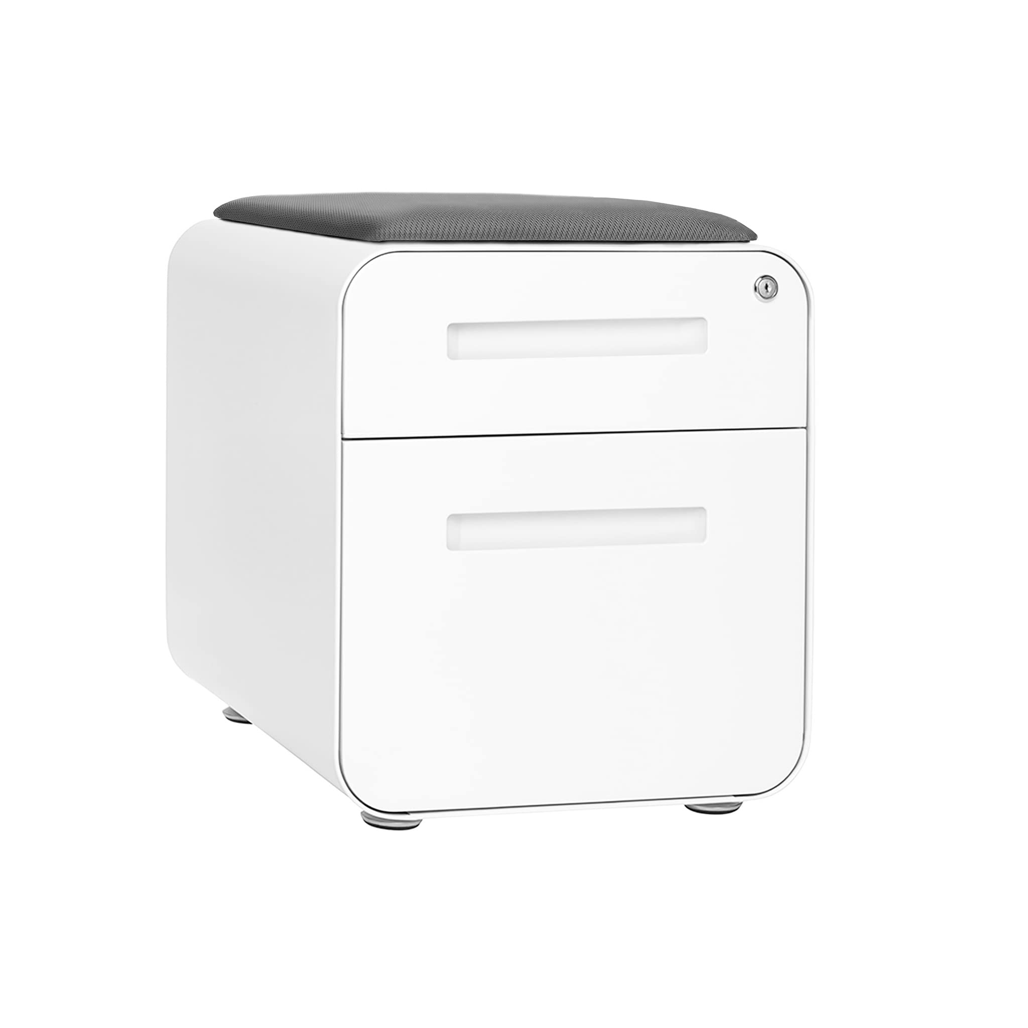 2-Drawer Seated Mobile File Cabinet with Cushion