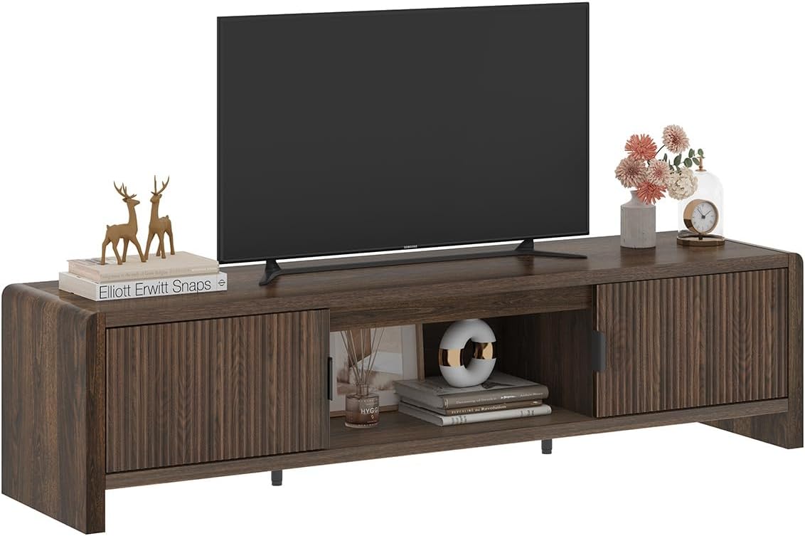 Waveform Fluted-Door TV Stand 63"