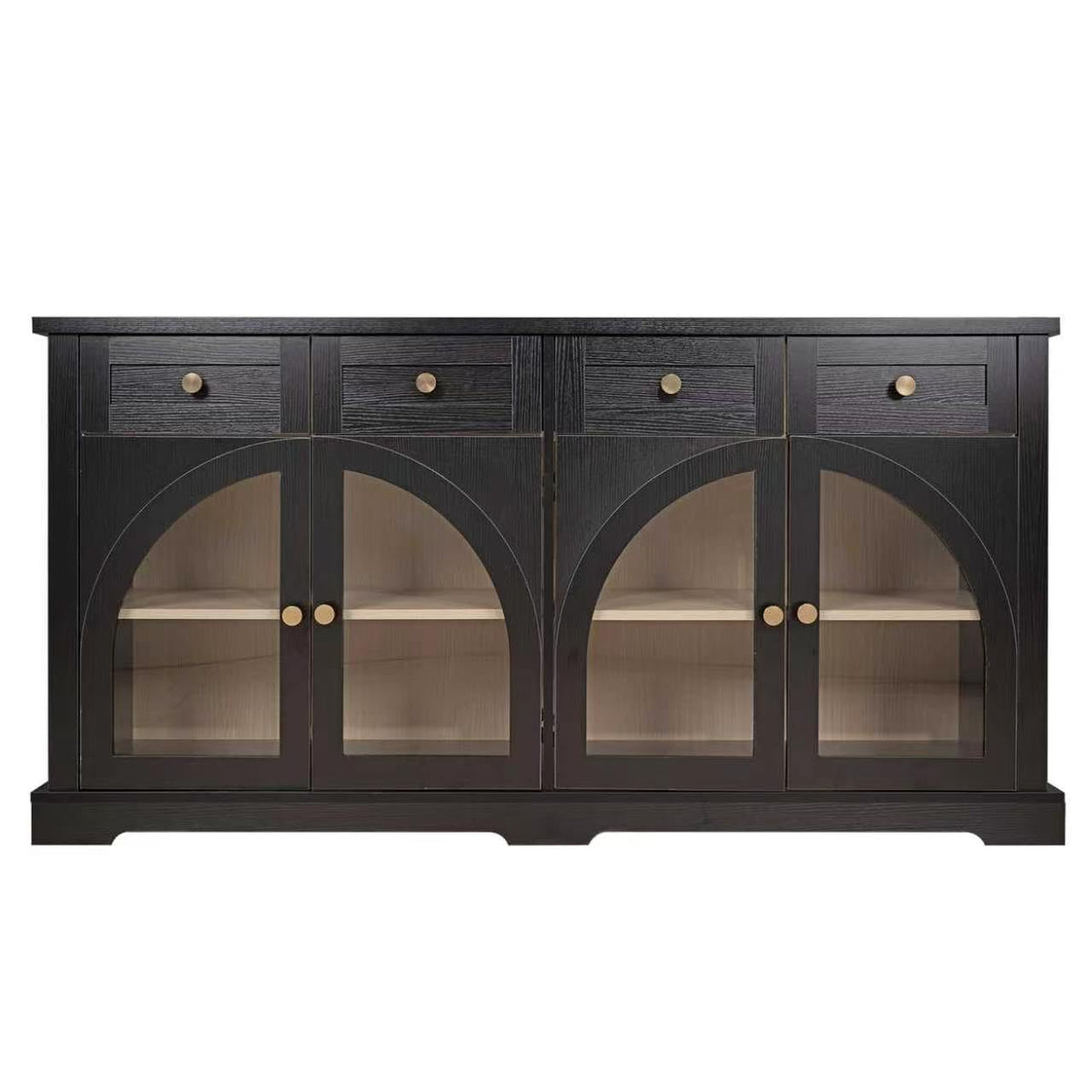 Arched Glass Buffet Sideboard
