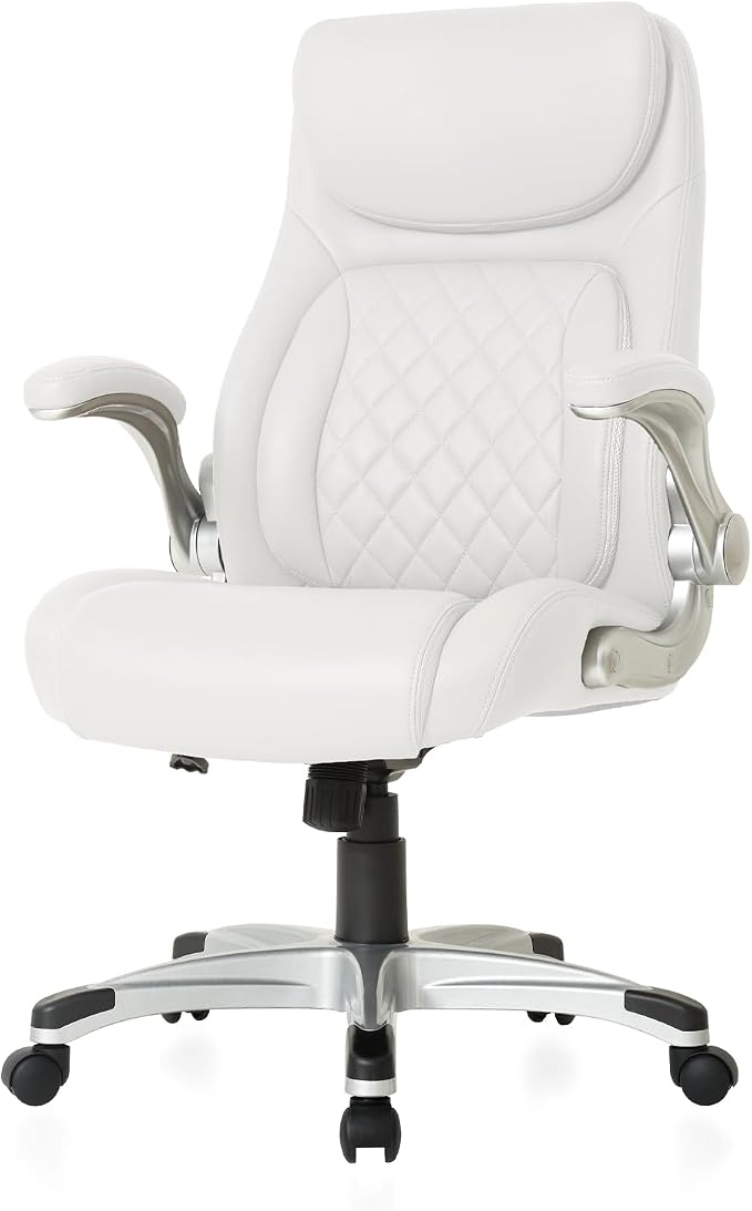 Ergonomic PU Leather Office Chair with Lumbar Support