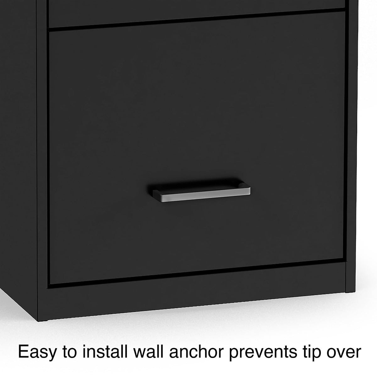 Staples Vertical File Cabinet, 3-Drawer, Letter/Legal, Locking, Black