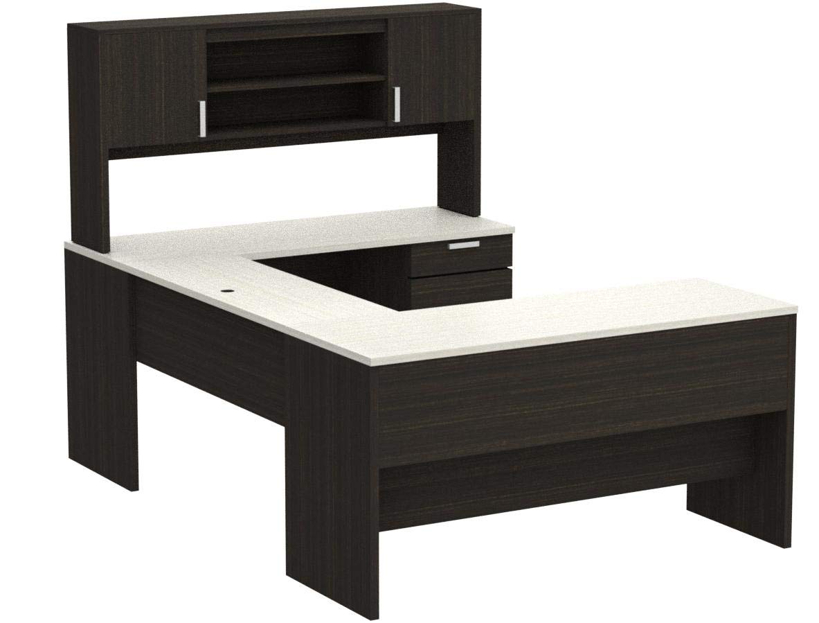 U-Shaped Desk with Hutch & Office Storage Set