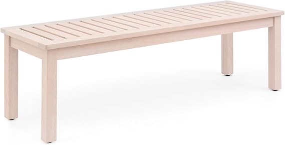 Backless Eucalyptus Wood Bench