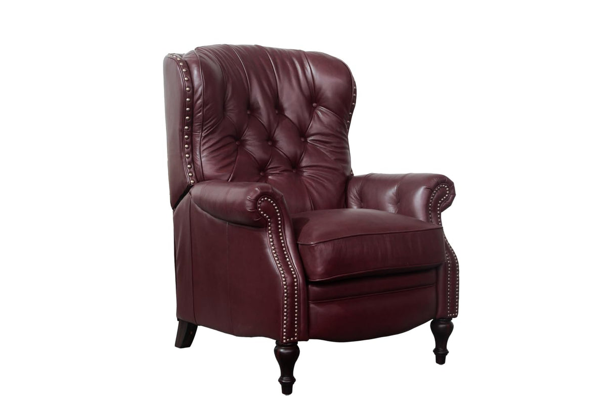Wine Leather Recliner