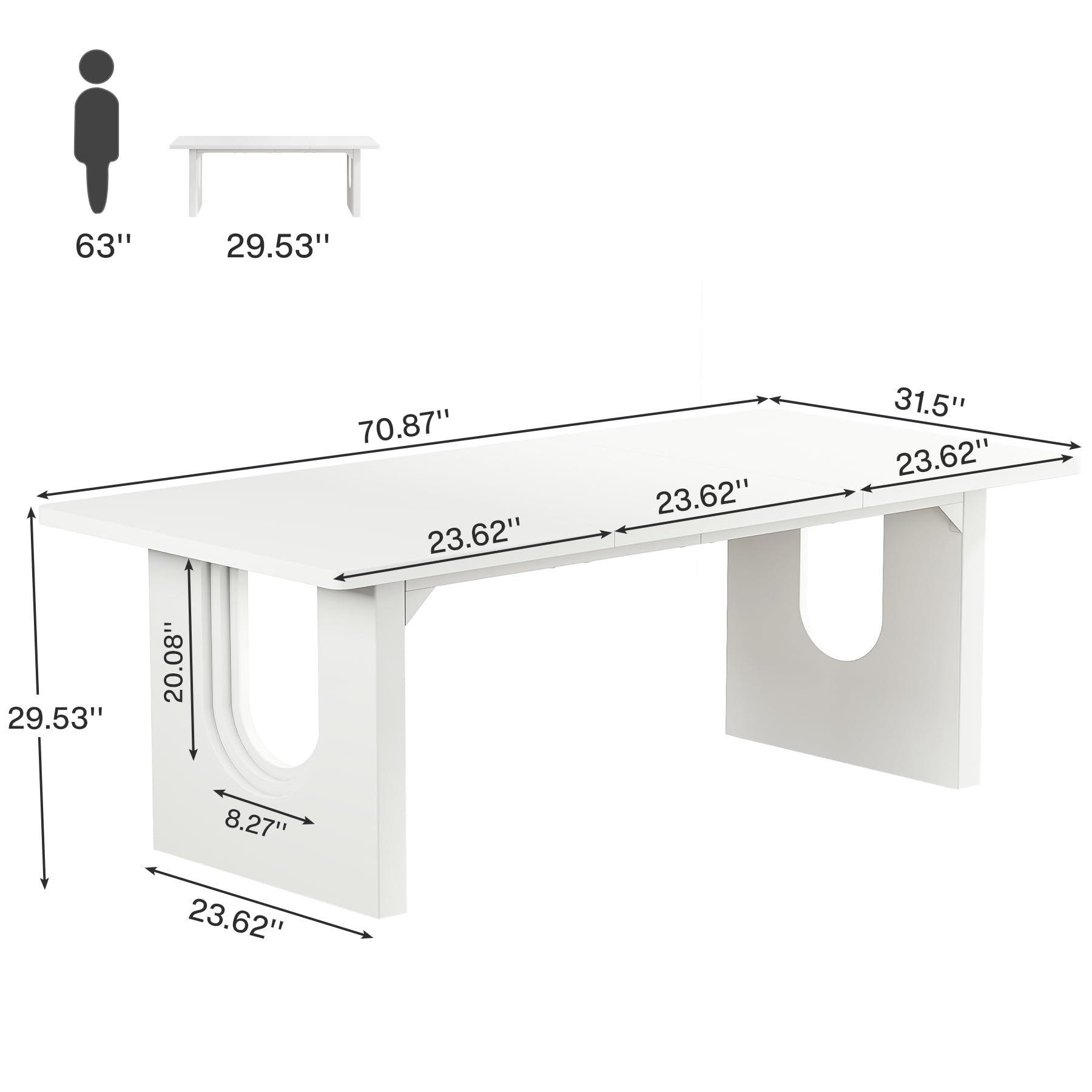 70.9" Large Executive Office Desk