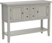 Farmhouse Buffet Sideboard with 4 Drawers, 2 Cabinets & Bottom Shelf