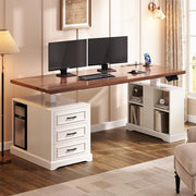 Electric Standing Desk with Drawers, Storage & Power Outlets – 63"