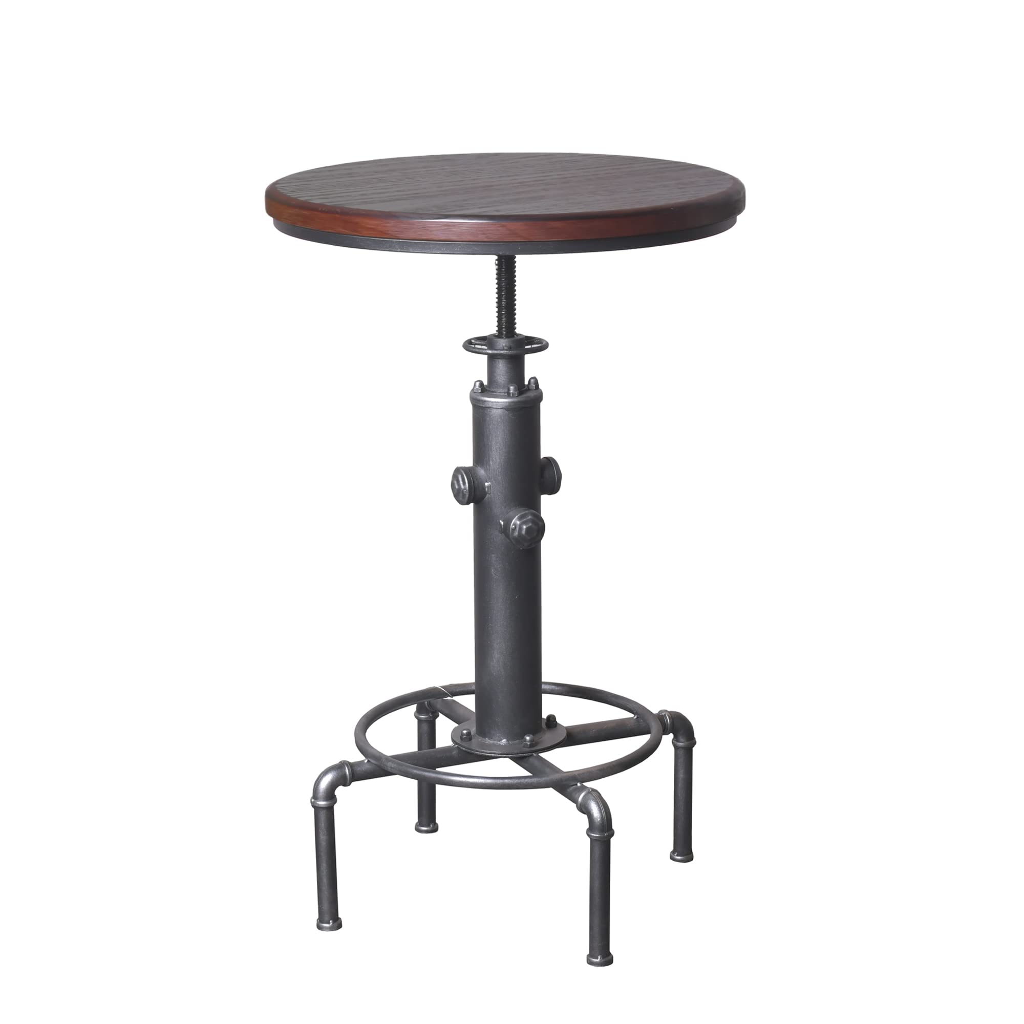 Industrial Pub Table & 2 Stools Set
