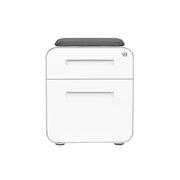 2-Drawer Seated Mobile File Cabinet with Cushion