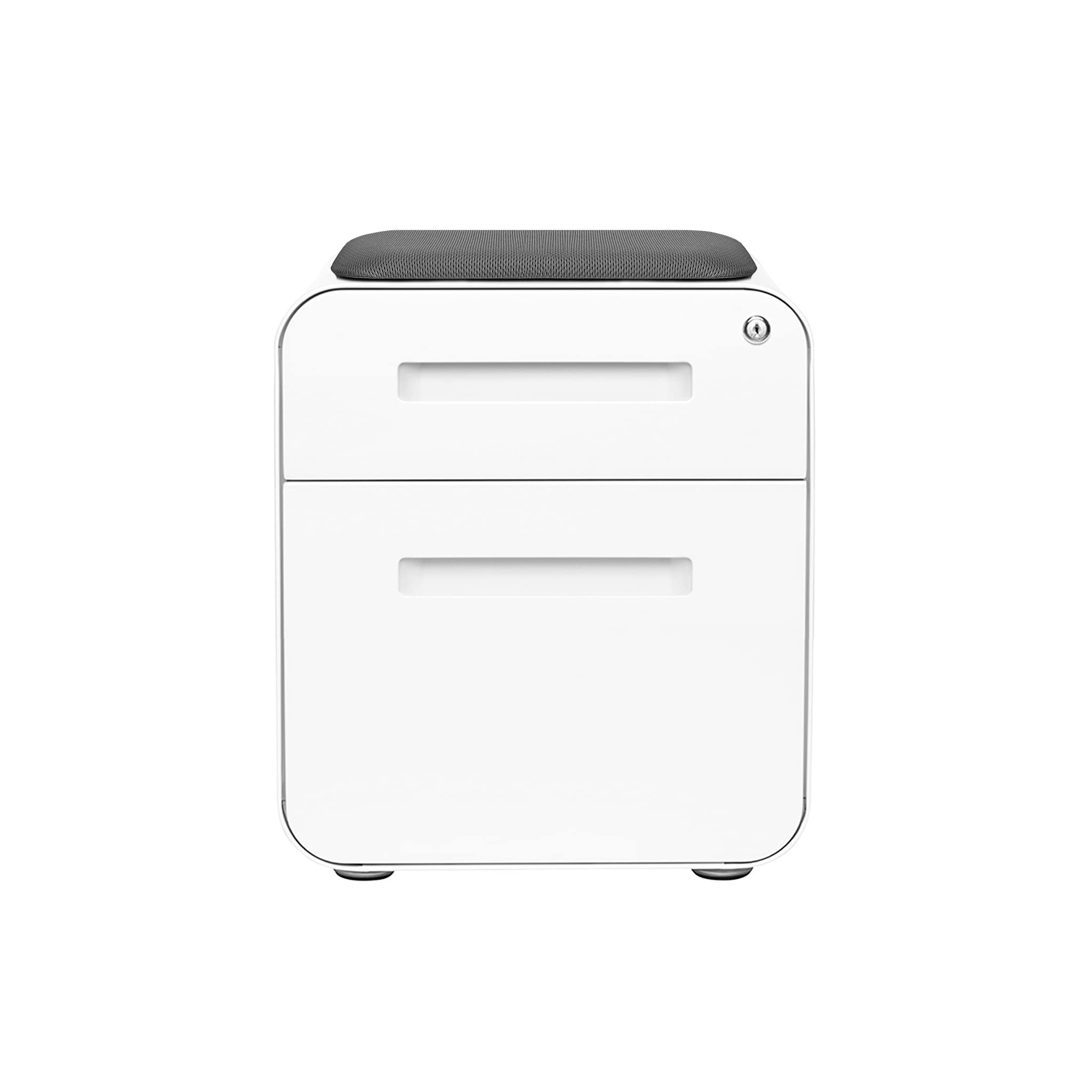 2-Drawer Seated Mobile File Cabinet with Cushion