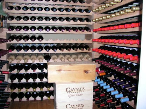 Wine Rack Wood -40 Bottles Modular Hardwood Wine Racks (10 bottles x 4 shelves)