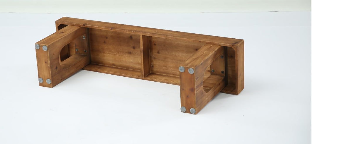 Rustic Wood Entryway Bench