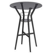 2-Tier Round Bar Table with Lower Shelf