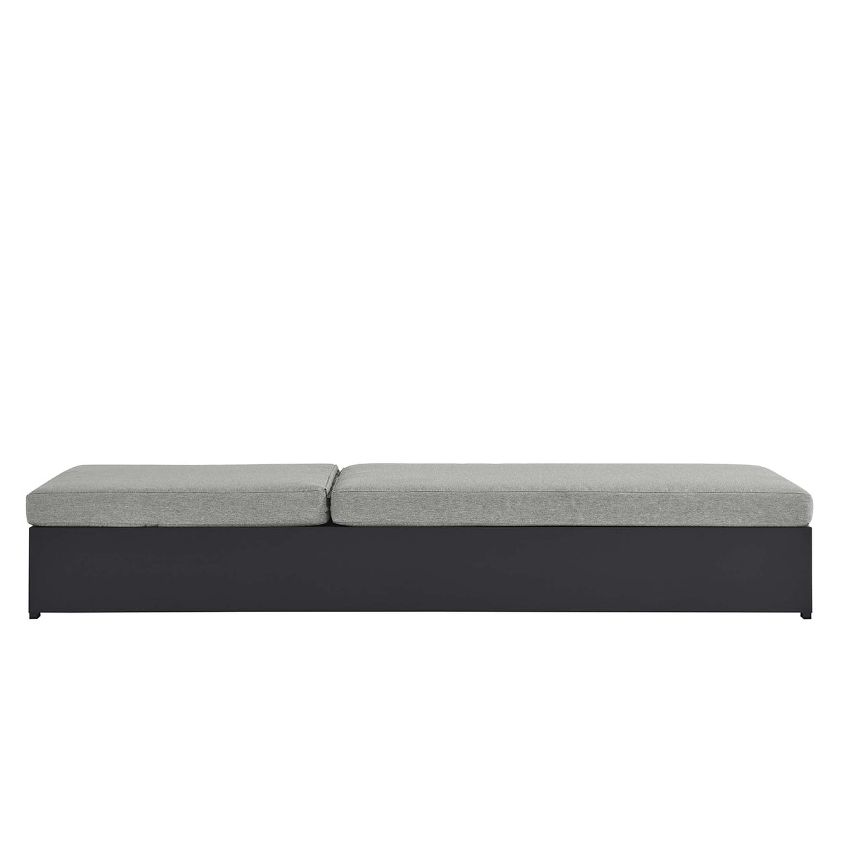 Modway Tahoe Aluminum Outdoor Chaise Lounge Gray with Weather-Resistant Cushions, Perfect Patio Sunbed or Recliner Chair for Pool Furniture