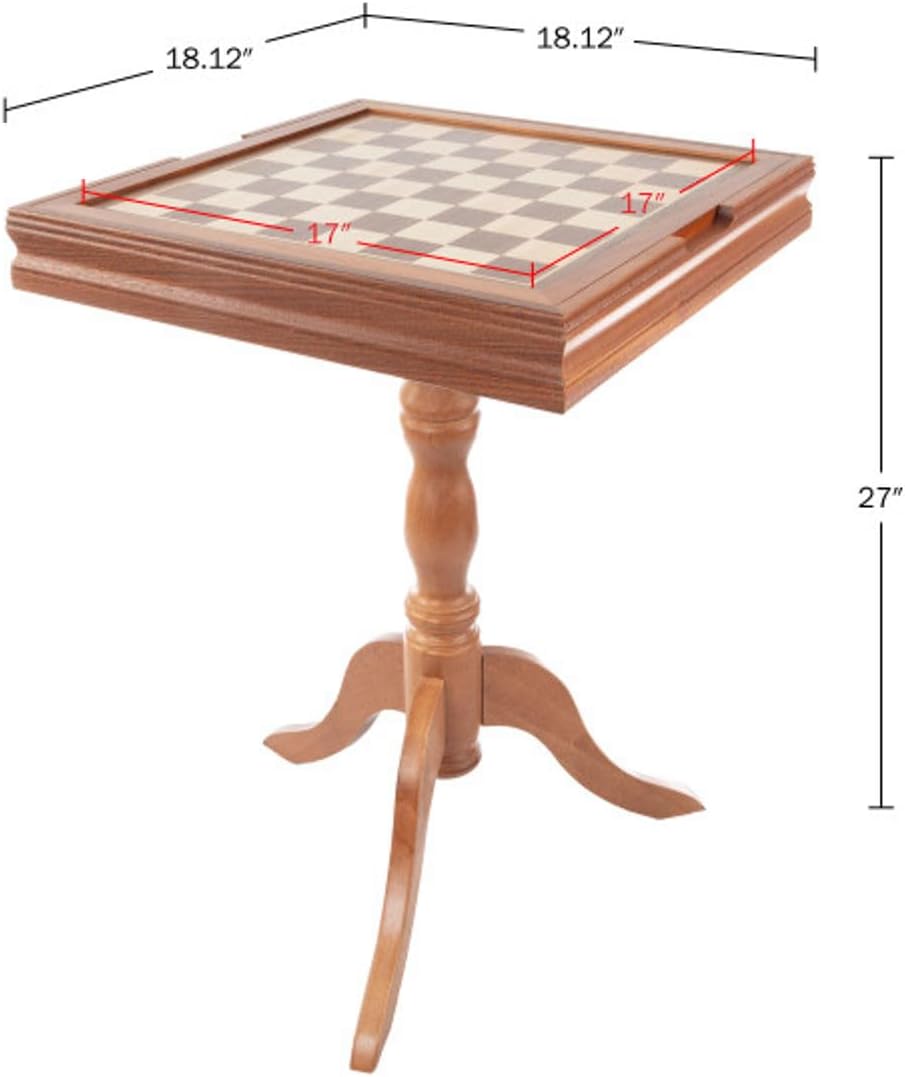 2-in-1 Chess & Backgammon Game Table
