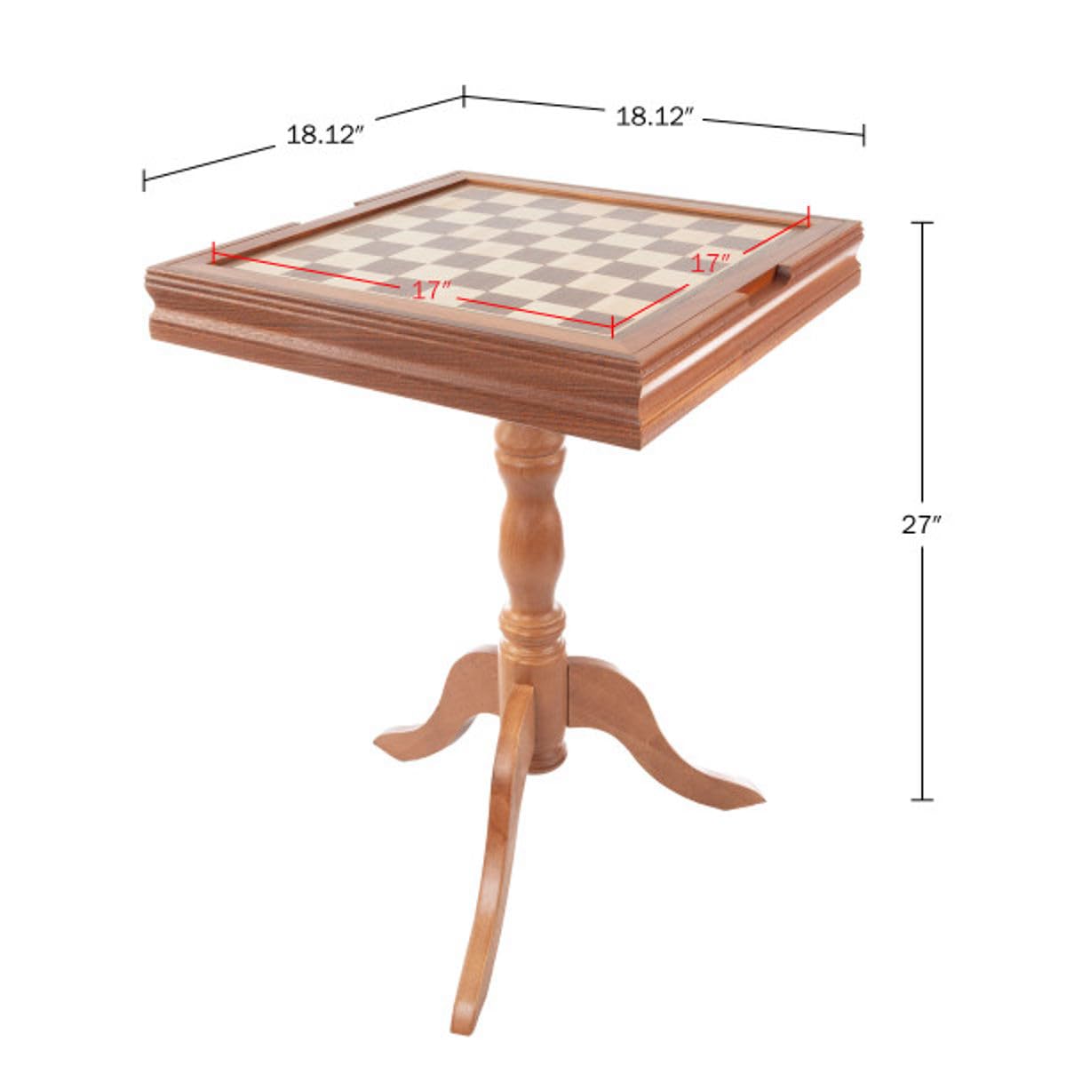 2-in-1 Chess & Backgammon Game Table