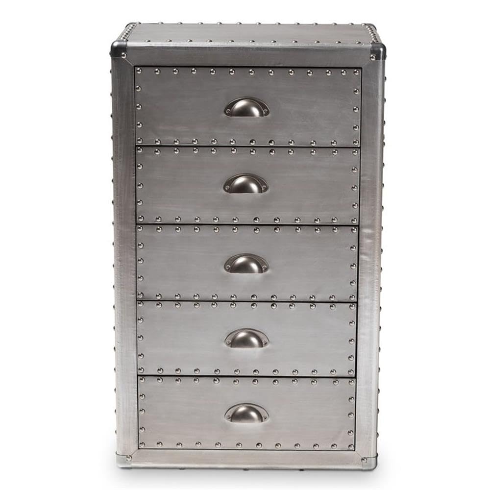 5-Drawer Metal Accent Chest