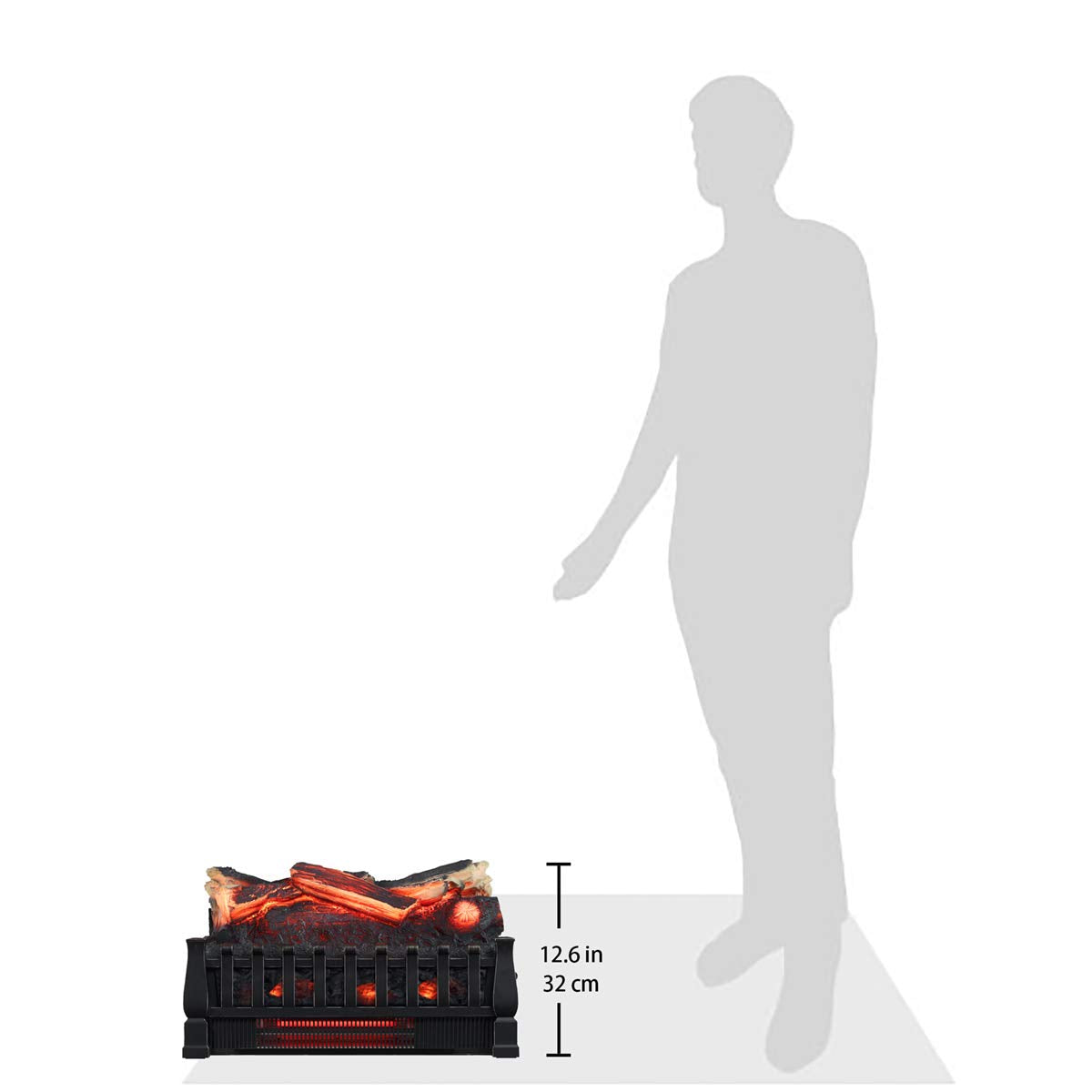 duraflame Electric Log Set 1,000 Sq Ft Heater, Faux Logs Insert with Infrared Flames for Existing Fireplaces, Remote Control Included