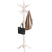 Wooden Coat Rack with 12 Hooks