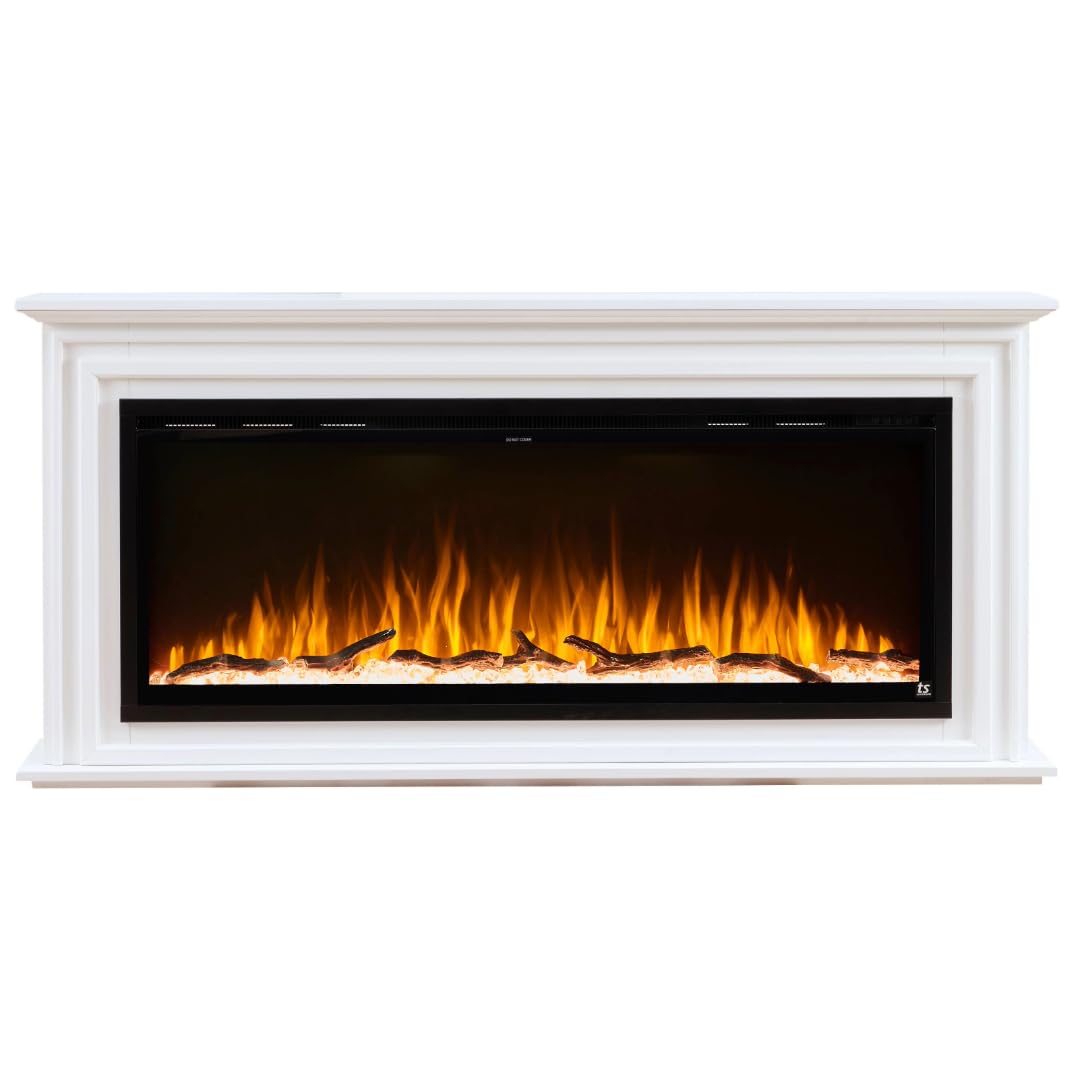 Touchstone Sideline Elite 50" Smart Electric Fireplace with Surround Mantel - 1,500W Heater